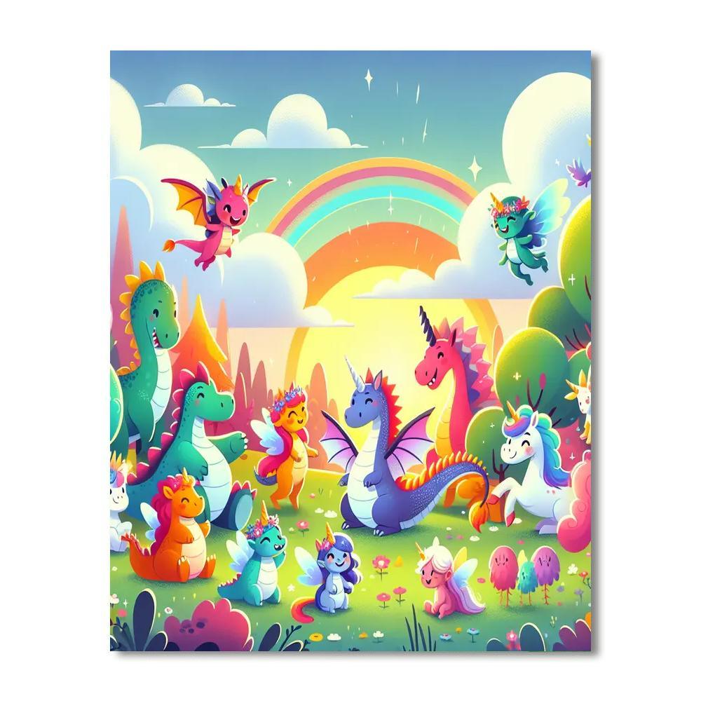 Colorful Fantasy Creatures Paint By Numbers Kits