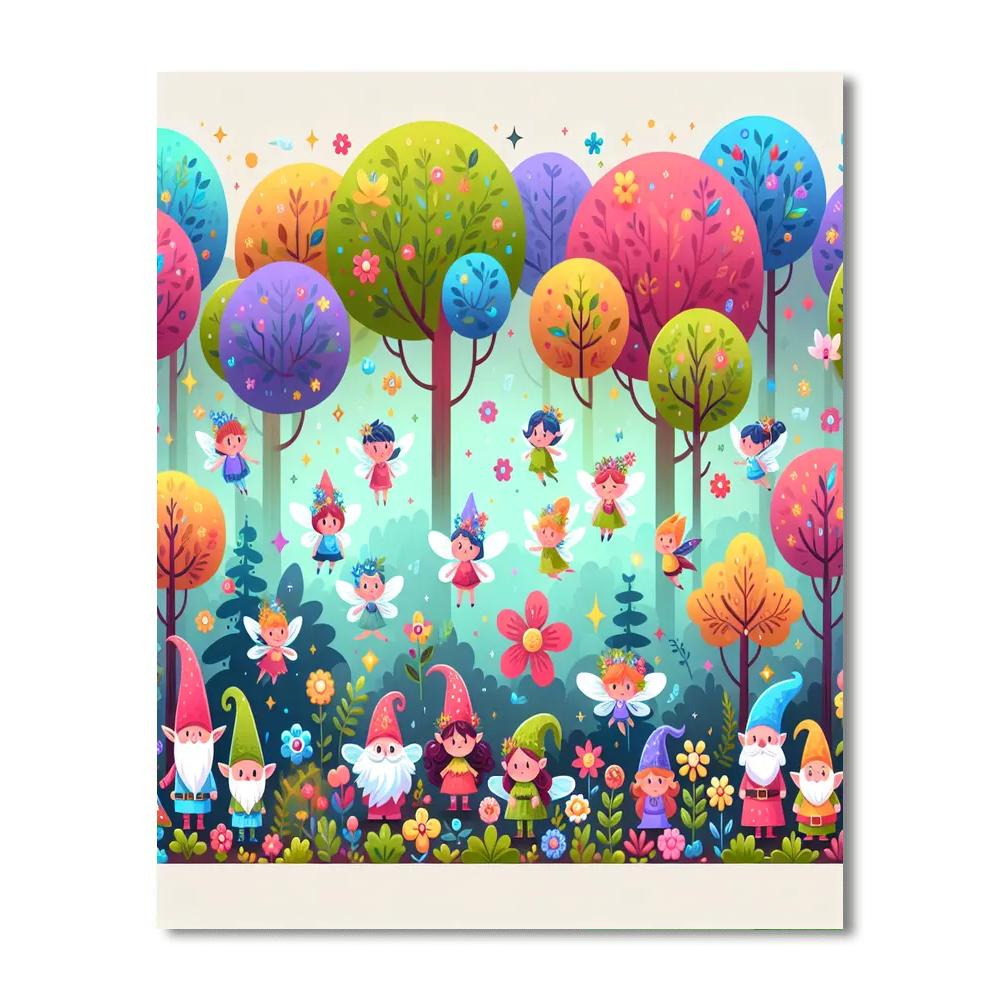 Fantastic Fairytale Forest Paint By Numbers Art