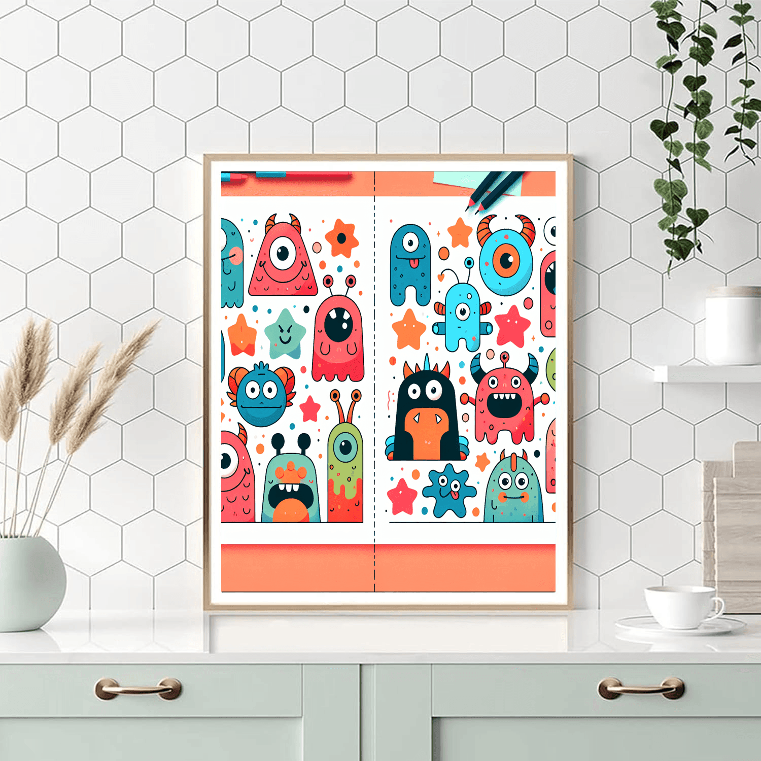 Kooky Monsters Paint By Numbers Art