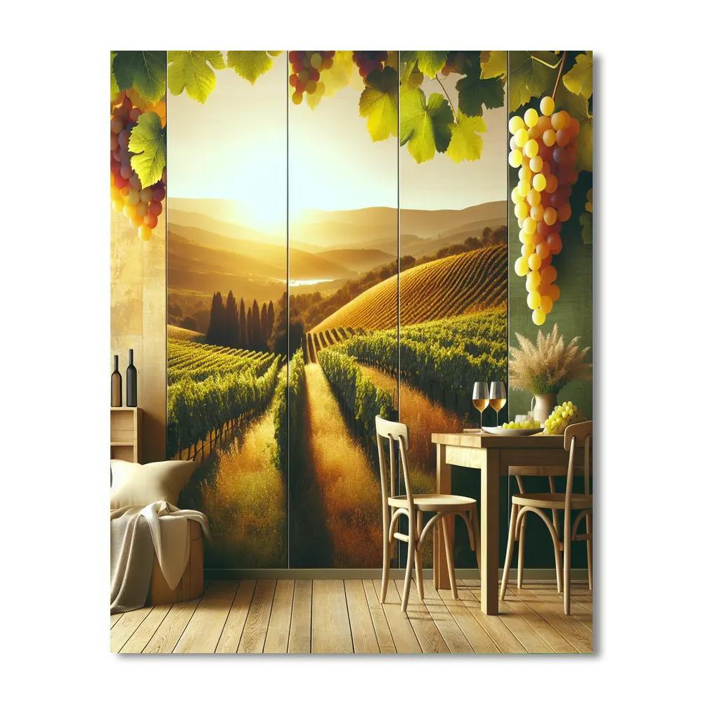 Sunlit Vineyard Tranquility DIY Paint By Numbers