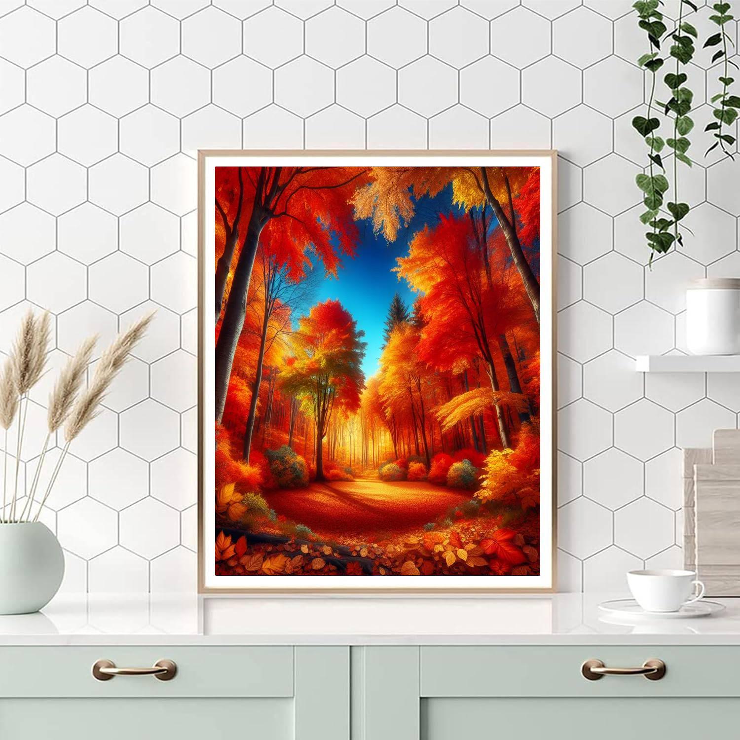 Enchanting Autumn Landscapes Numbered Painting Kits