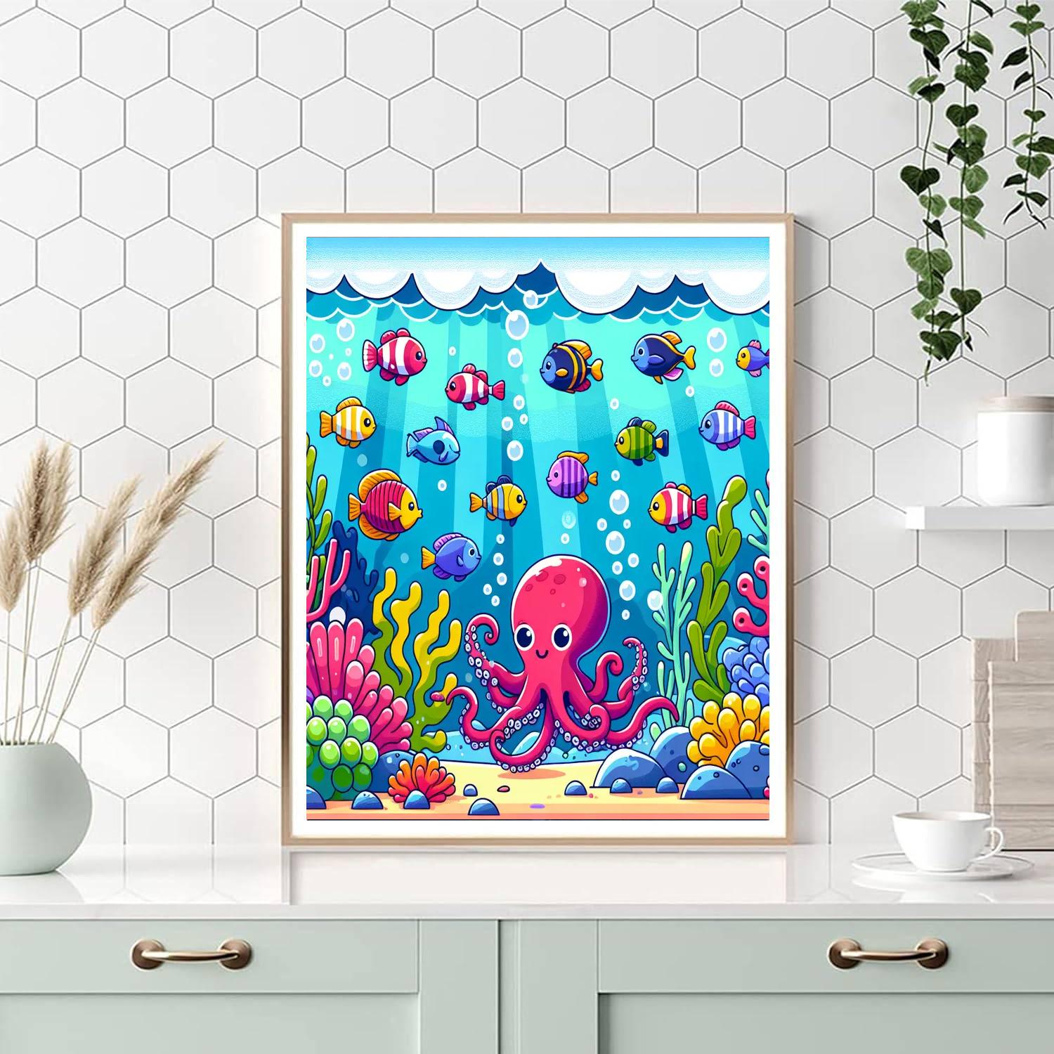Undersea Adventure Tale Painting Number Kit