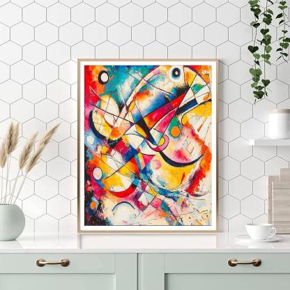 Wassily Kandinsky Inspired Ebullient Harmony  Paint By Numbers Kits