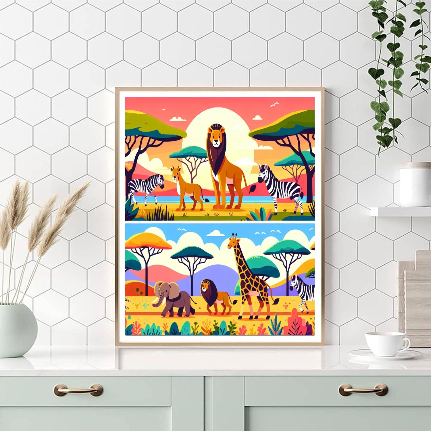 Safari Safari Caravan Painting By Numbers Kit