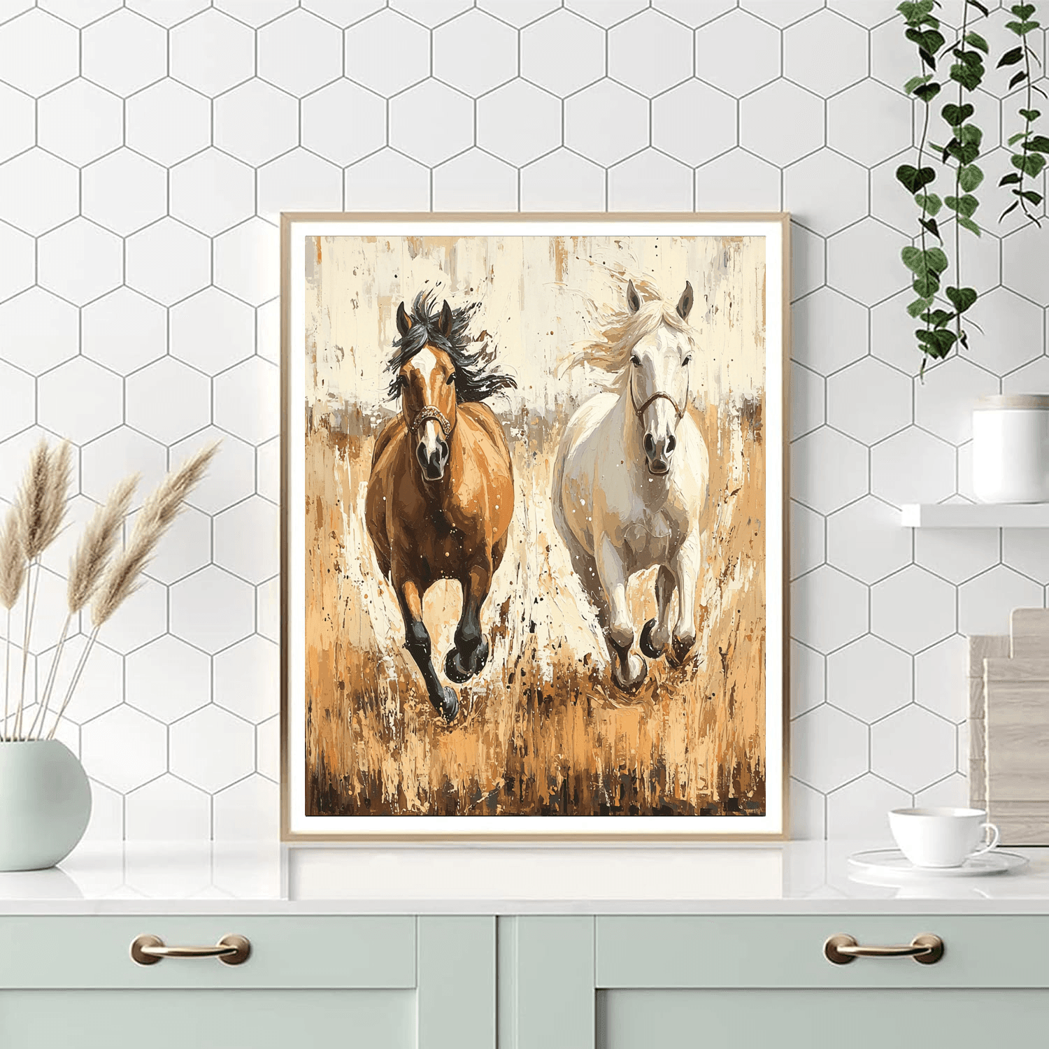 George Stubbs Inspired Harmonious Equestrian Elegance  DIY Paint By Numbers