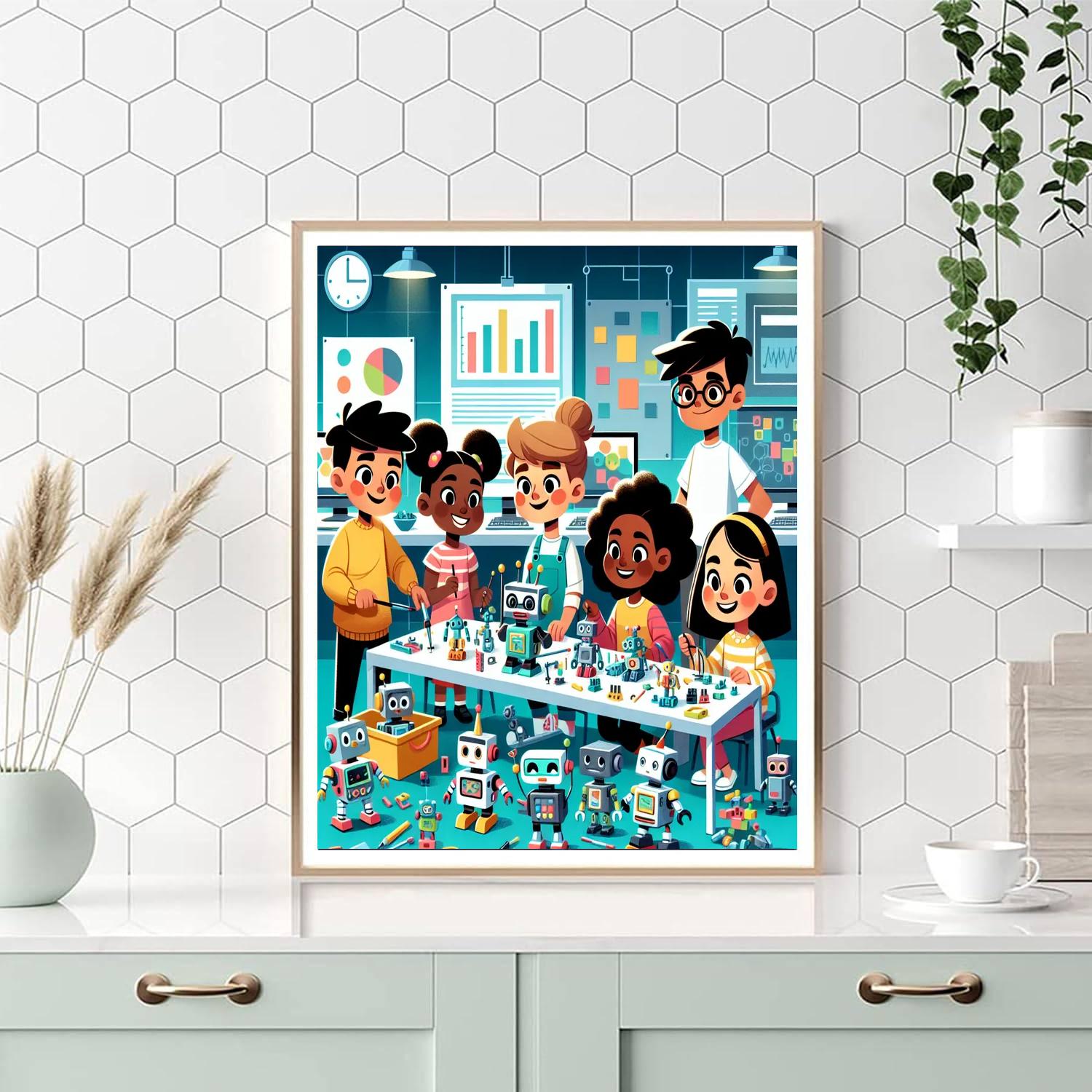 Robotics Lab Discovery Paint By Numbers