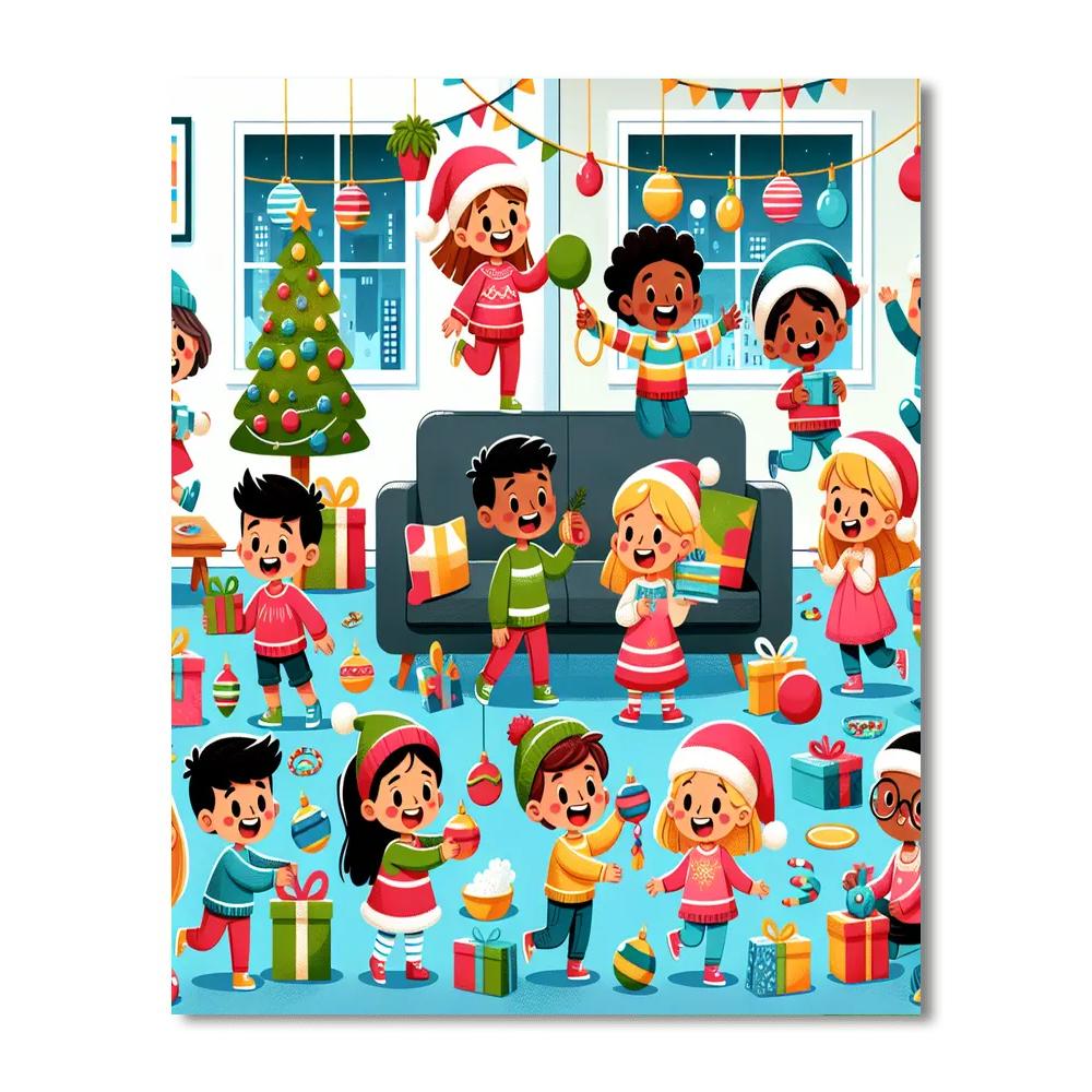 Happy Holiday Festivities Paint By Numbers Kits