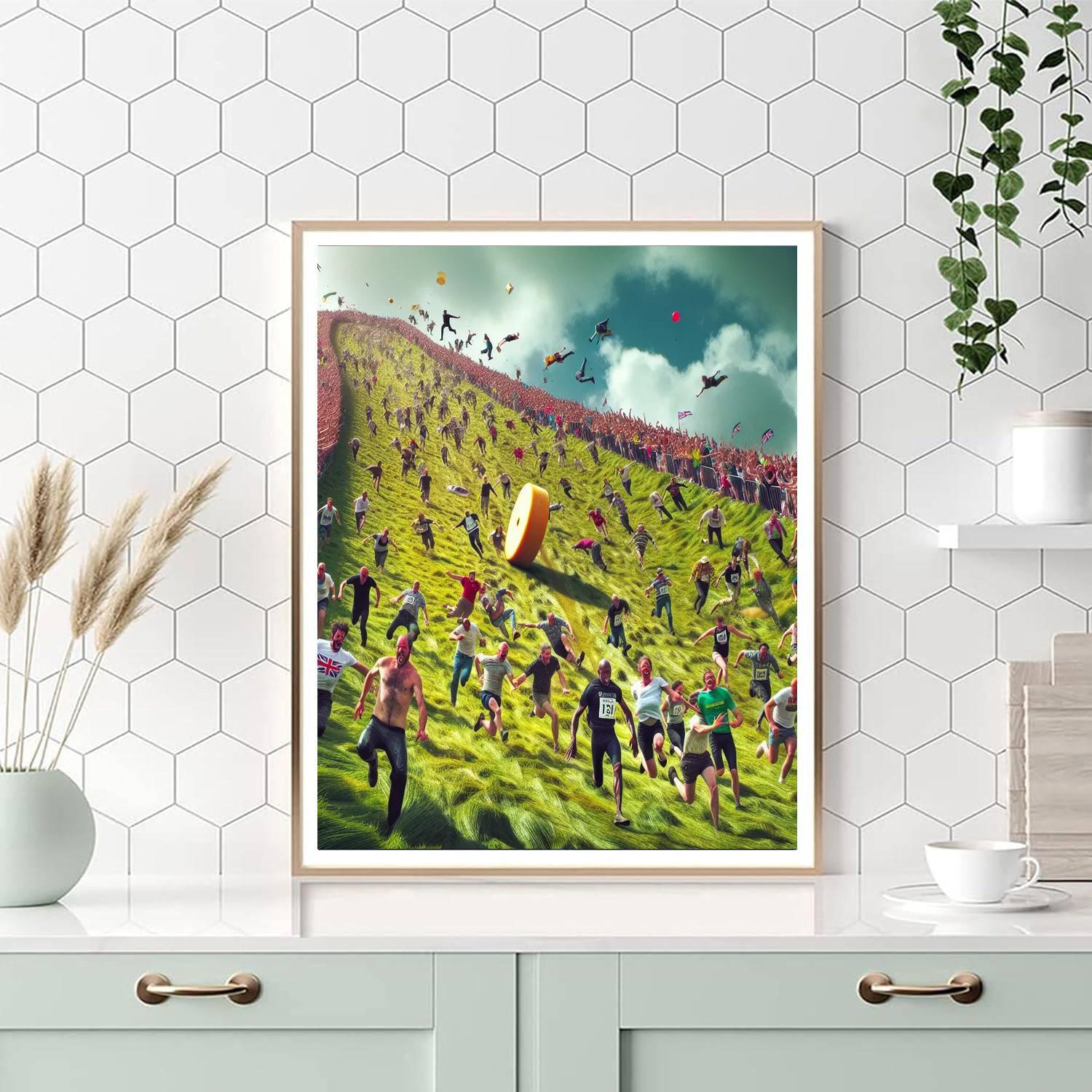 Gloucester Cheese Rolling - United Kingdom Painting Number Kit