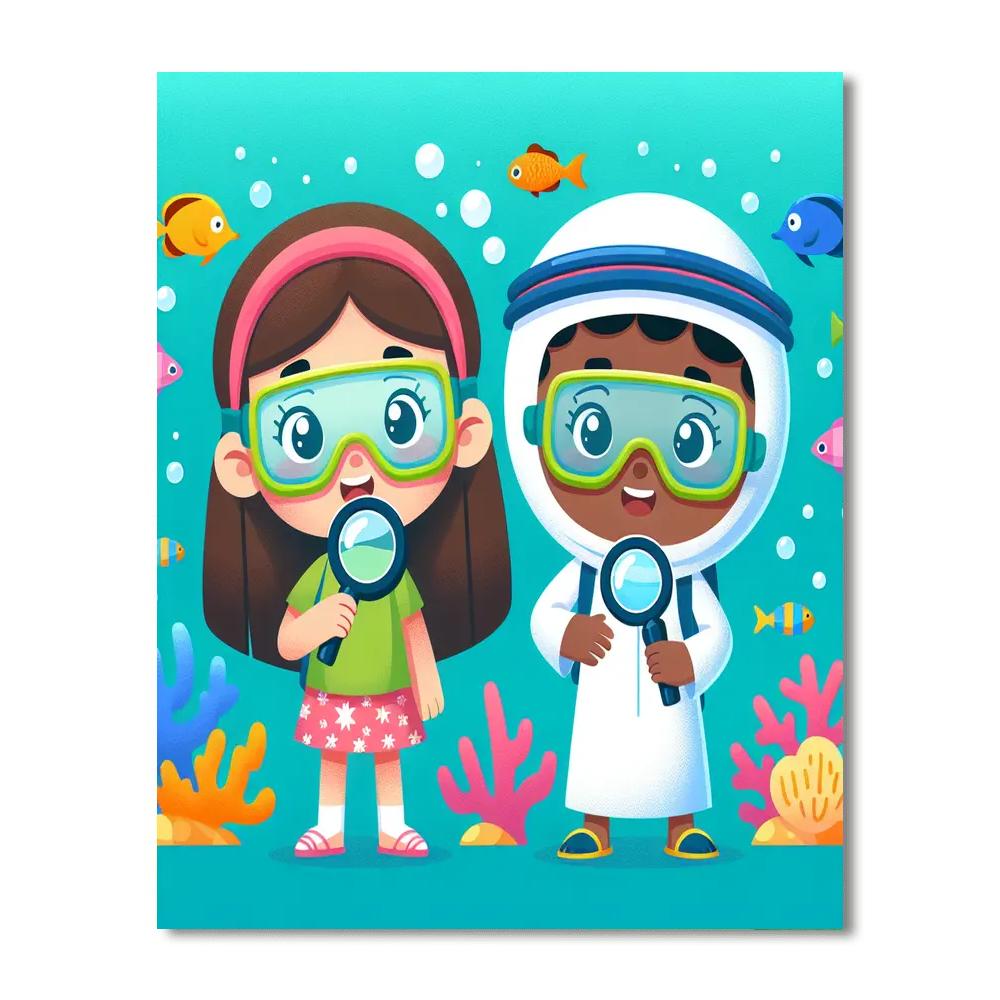 Seaside Scientist Exploration Paint By Numbers Art