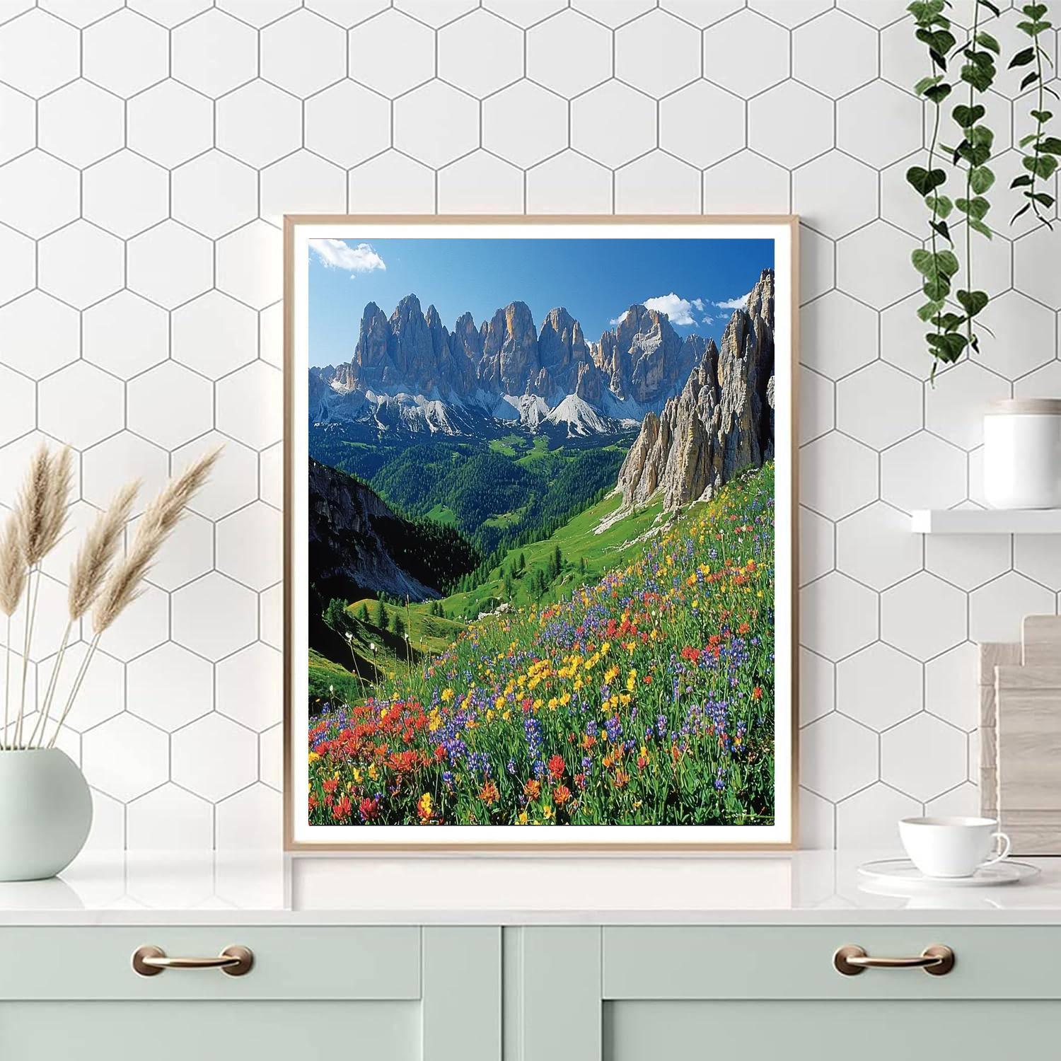 Dolomites Hiking Trail Painting Number Kit