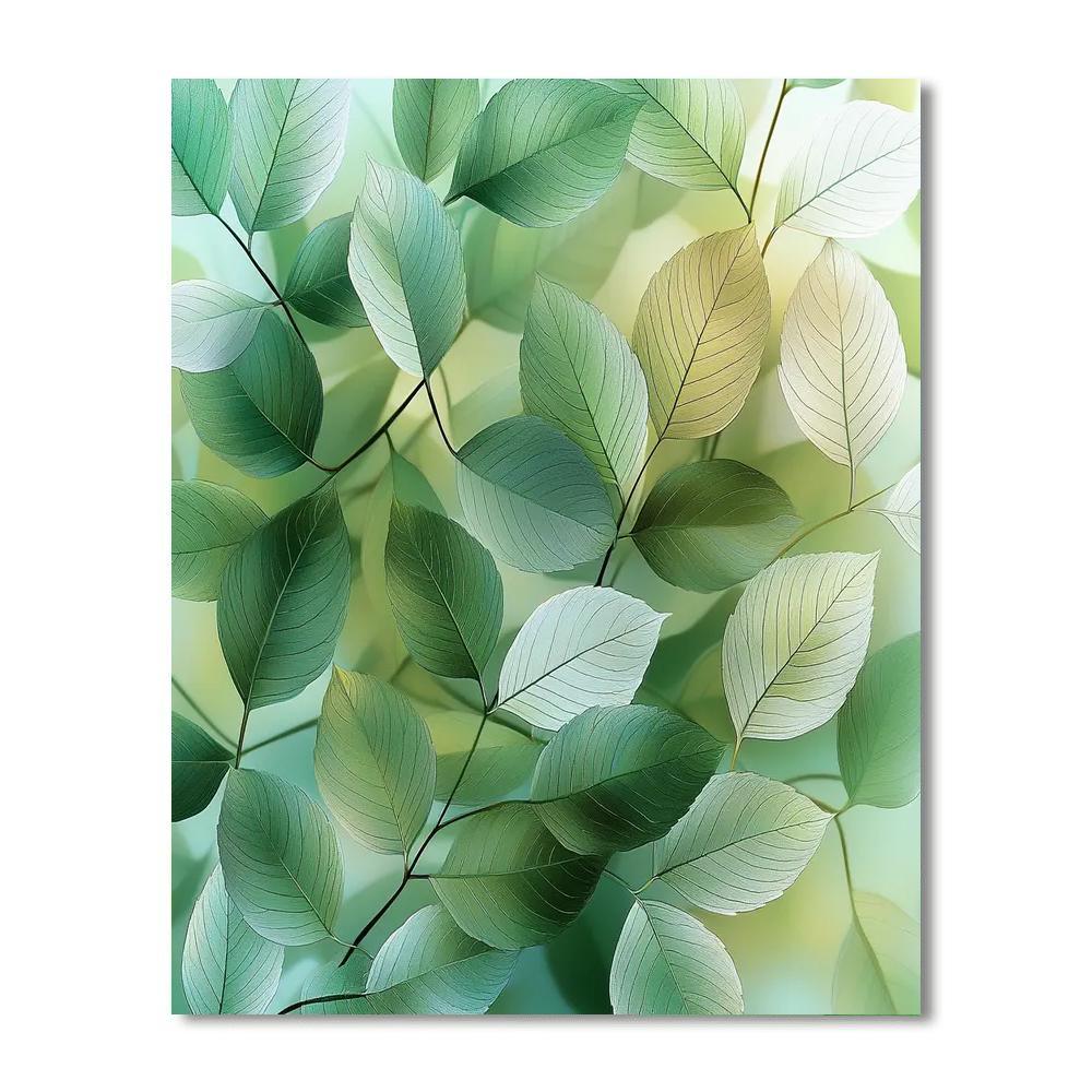 Leonardo Da Vinci Inspired Harmony In Leaves  Paint By Numbers