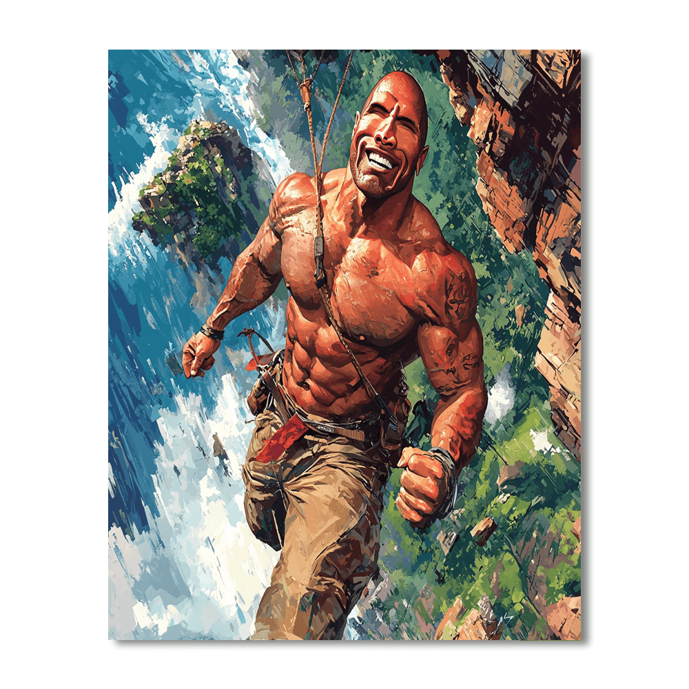 Dwayne Johnson: The Rock Solid Adventure Of Action Painting Number Kit