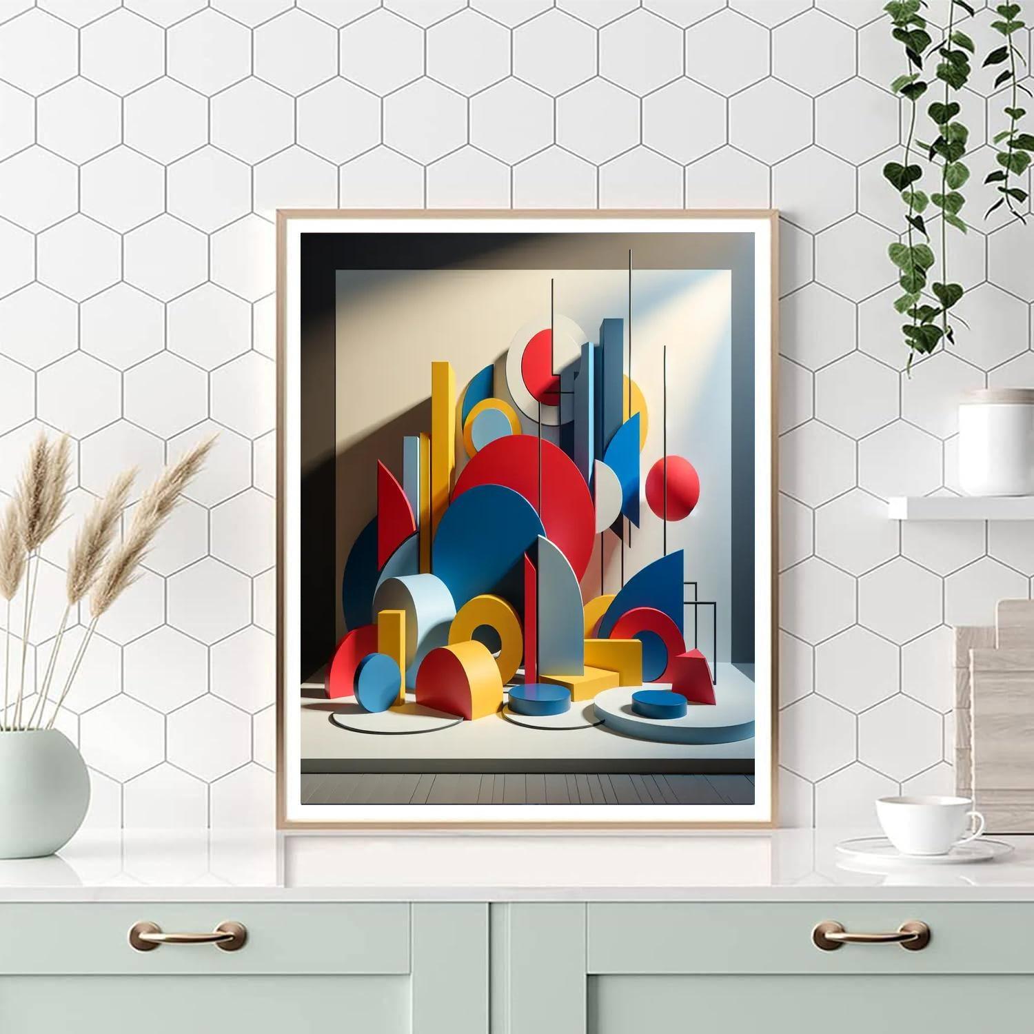 Modern Geometric Expressions Paint By Color