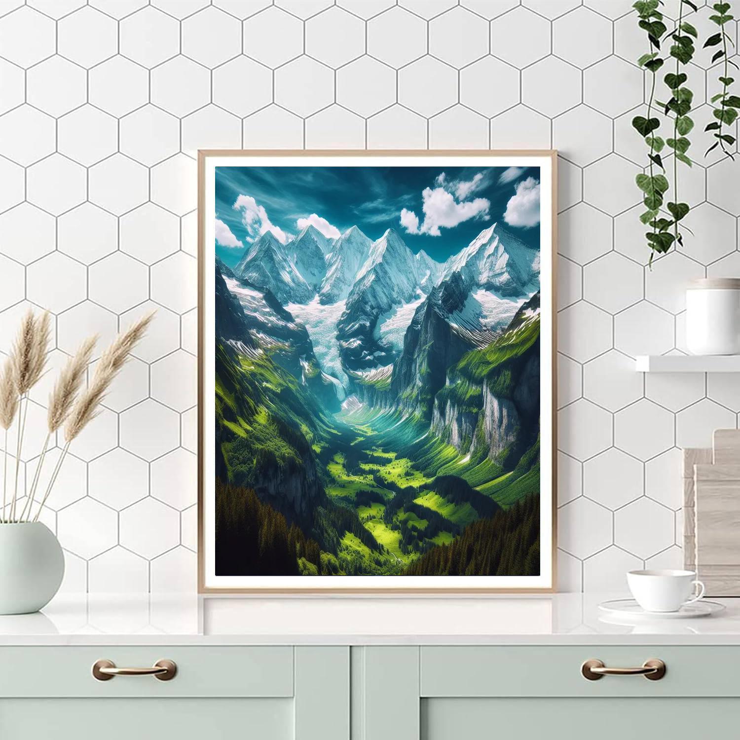 Majestic Alpine Views Numbered Painting Kits