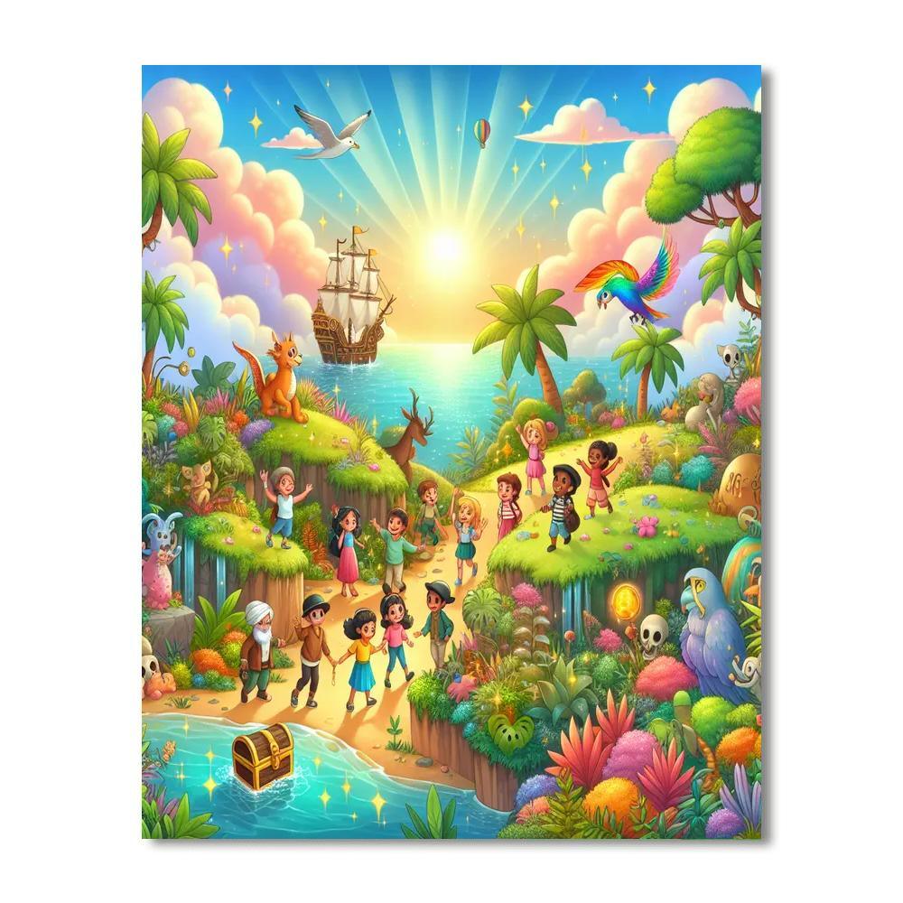 Fantasy Adventure Island Paint By Numbers