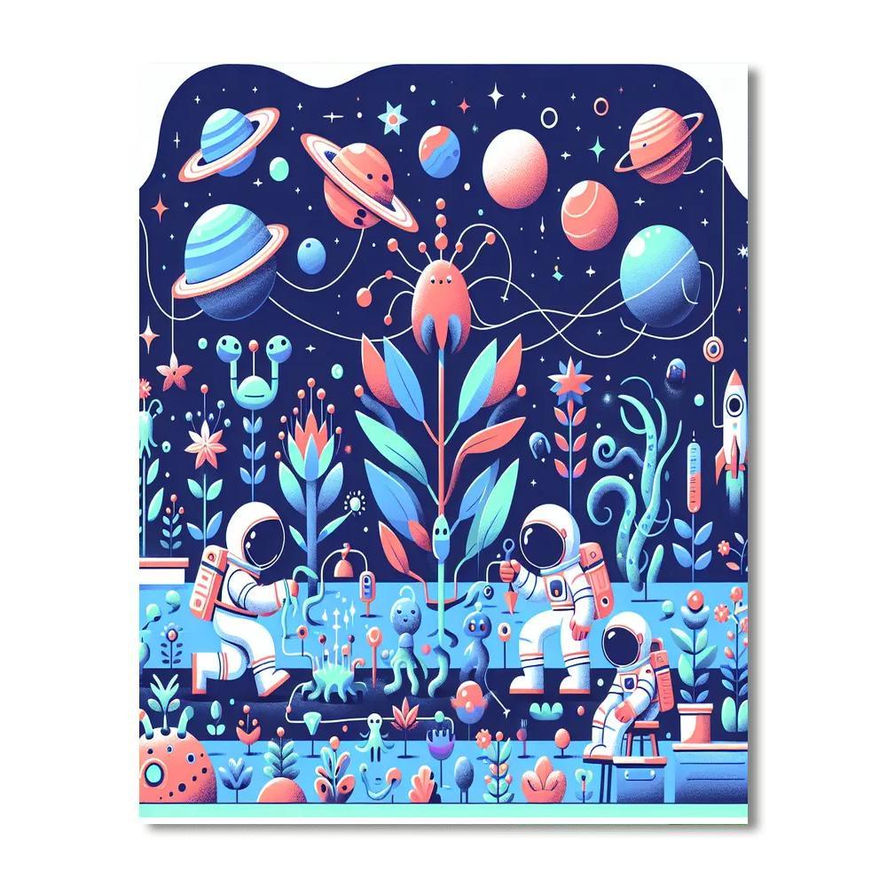 Space Garden Exploration Numbered Painting Kits