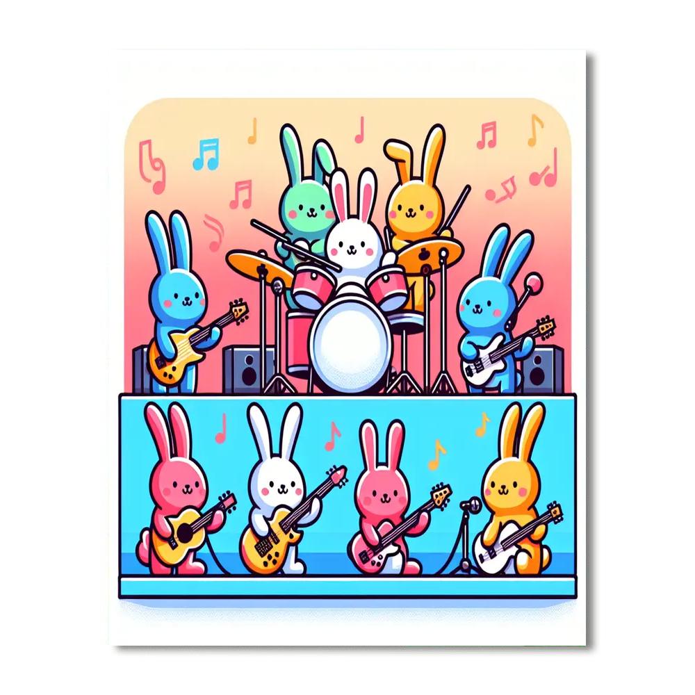 Rockstar Rabbits Paint By Numbers Kits
