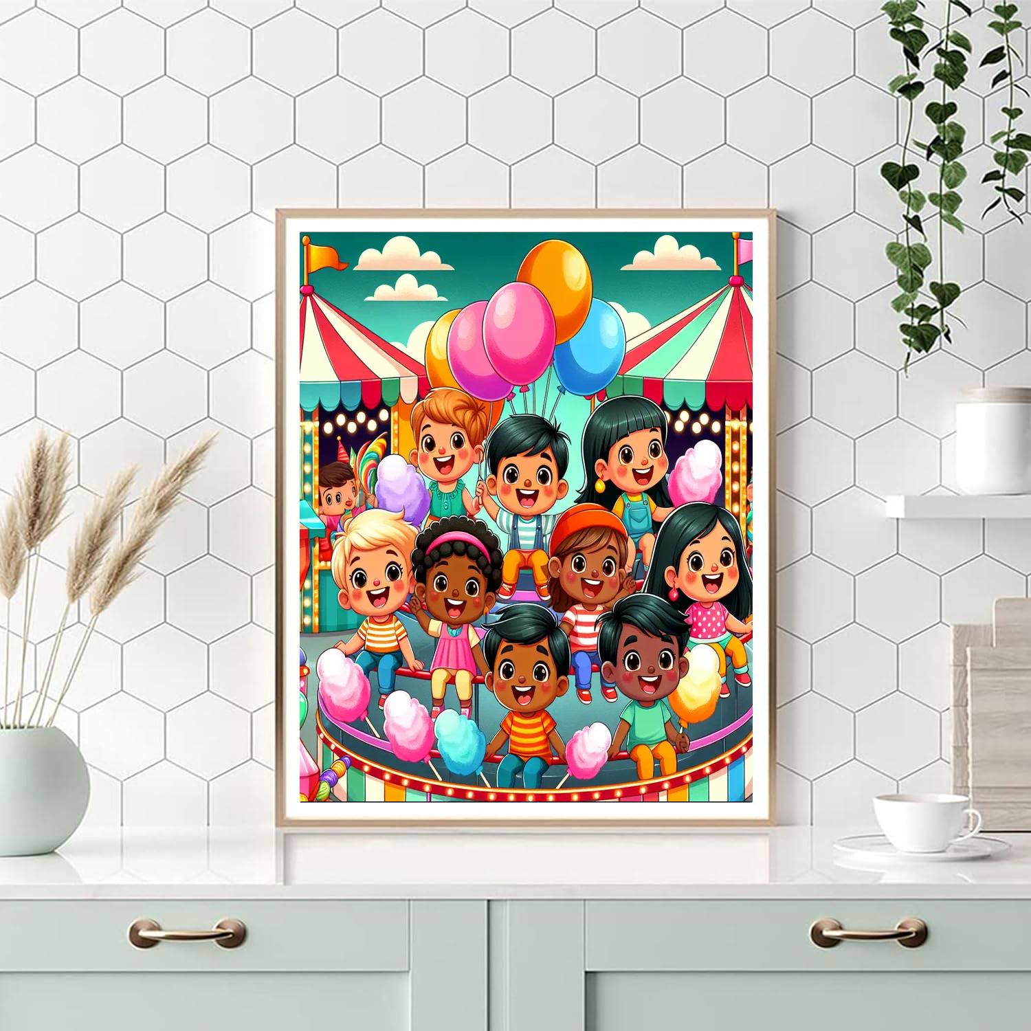 Sunny Carnival Paint By Numbers Art