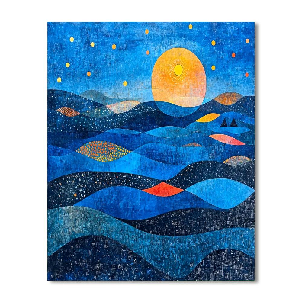 Paul Klee Inspired Twilight Patterns  Numbered Painting Kits