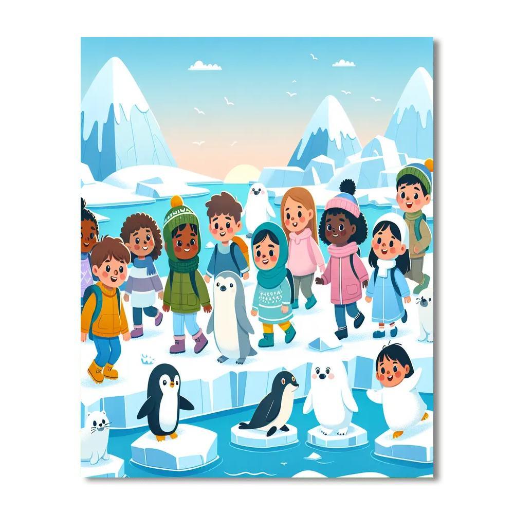 Polar Icecap Exploration Numbered Painting Kits