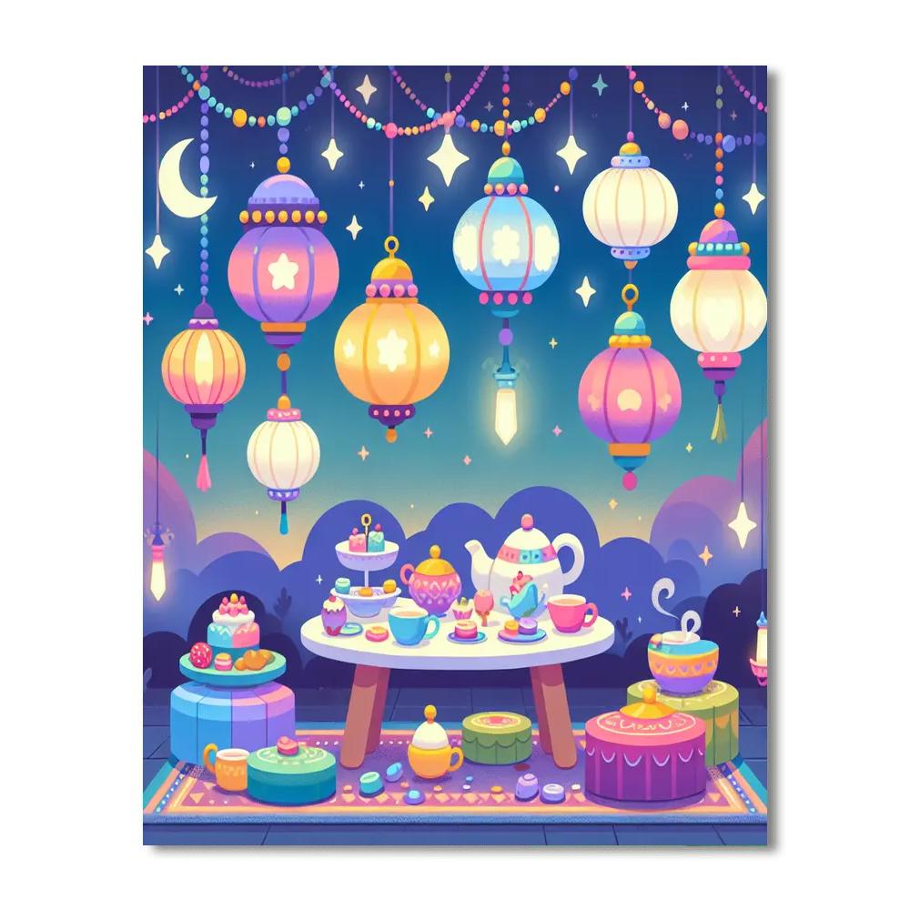 Twilight Tea Party Paint By Numbers Art