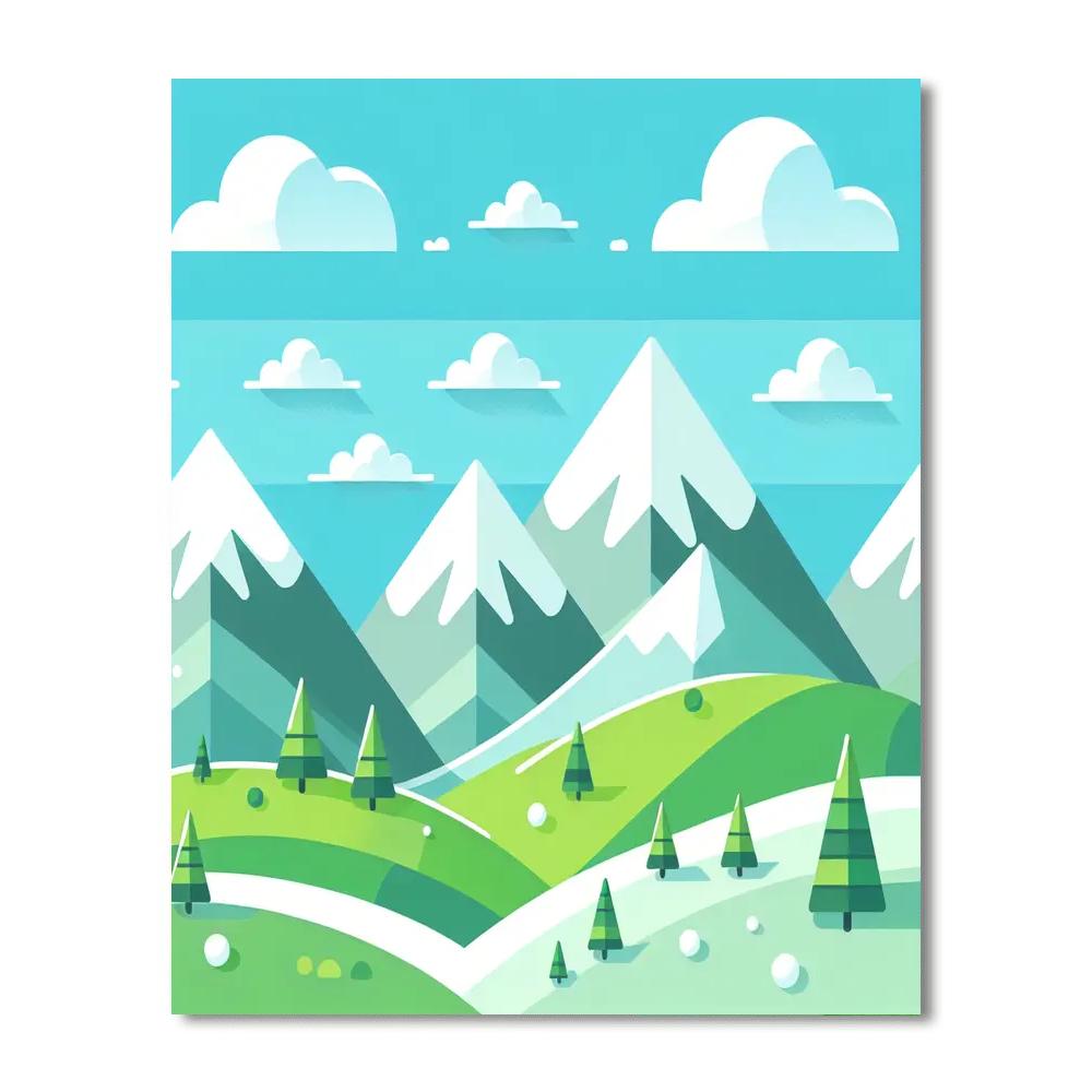 Majestic Mountain Mystery Painting Number Kit