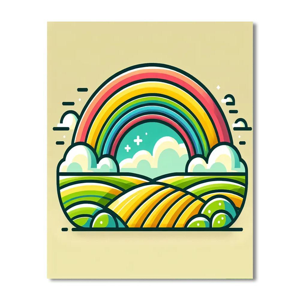 Rainbow Dream Paint By Numbers Art