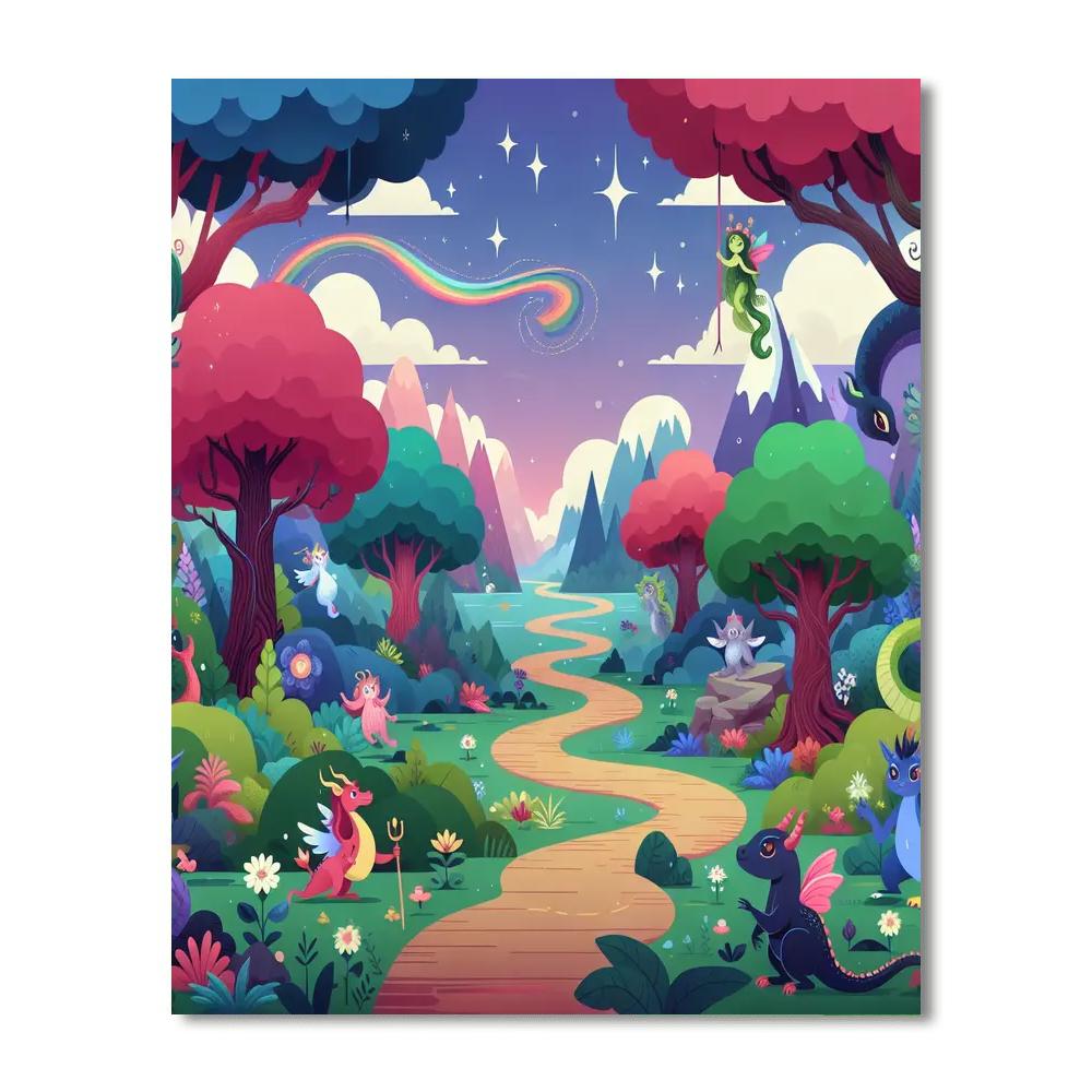 Fantasy Adventure Path Paint By Numbers Art