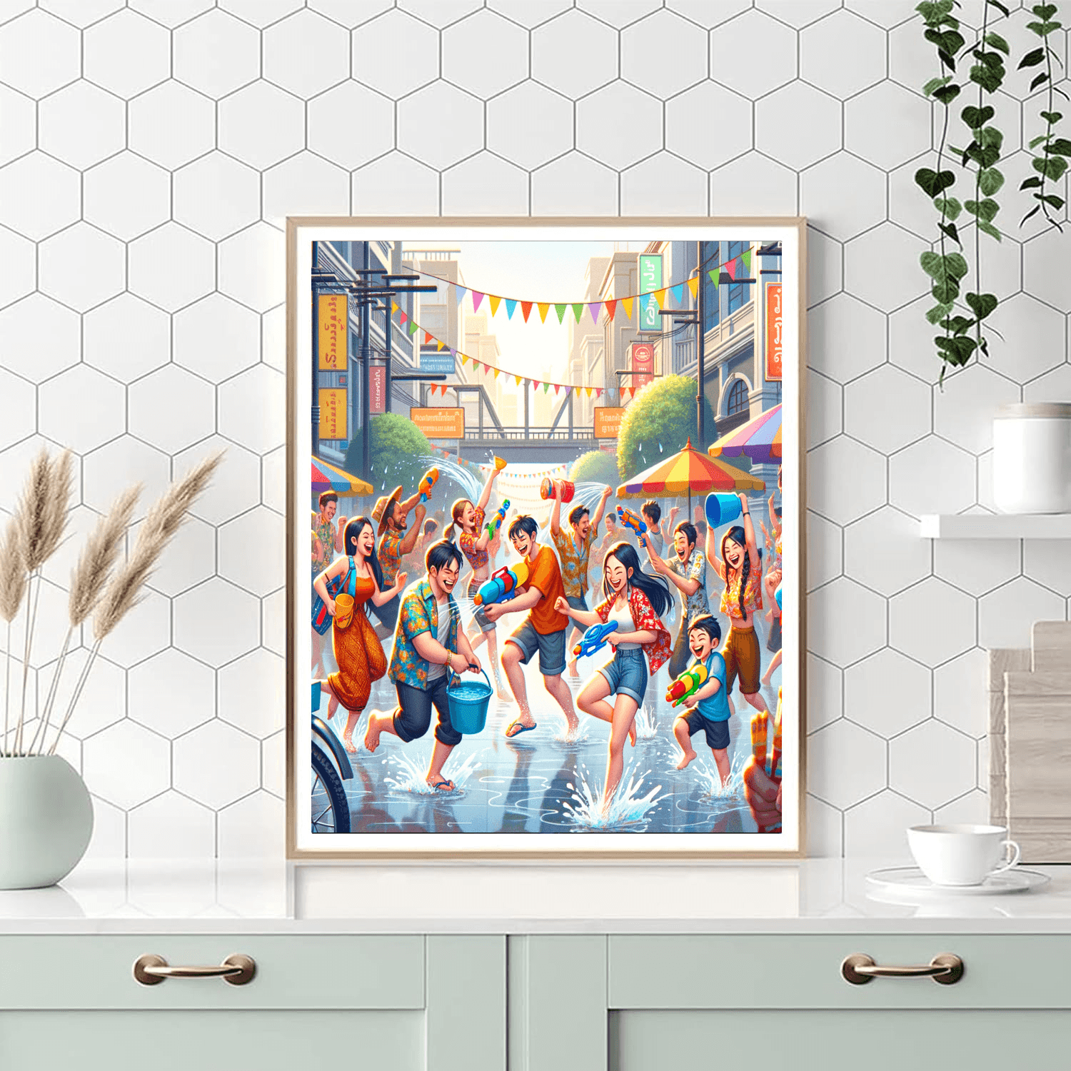 Songkran Festival Painting Number Kit