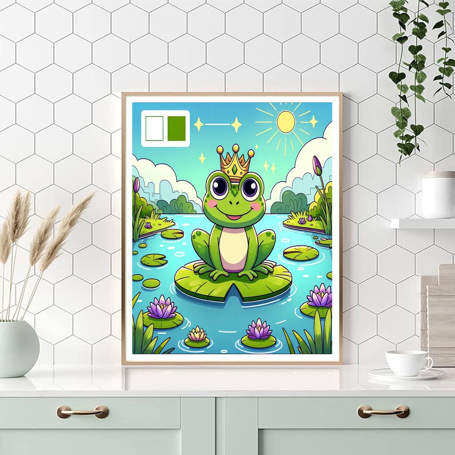 Happy Frog Prince DIY Paint By Numbers