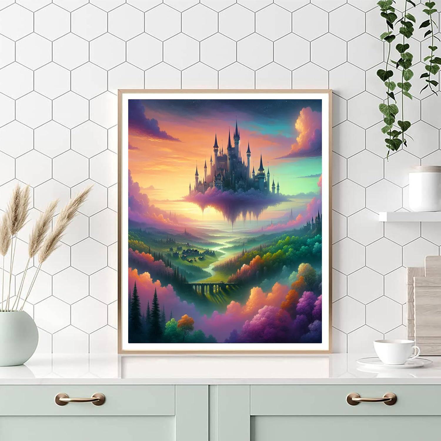 Fantasy Castle Illusion Paint By Color
