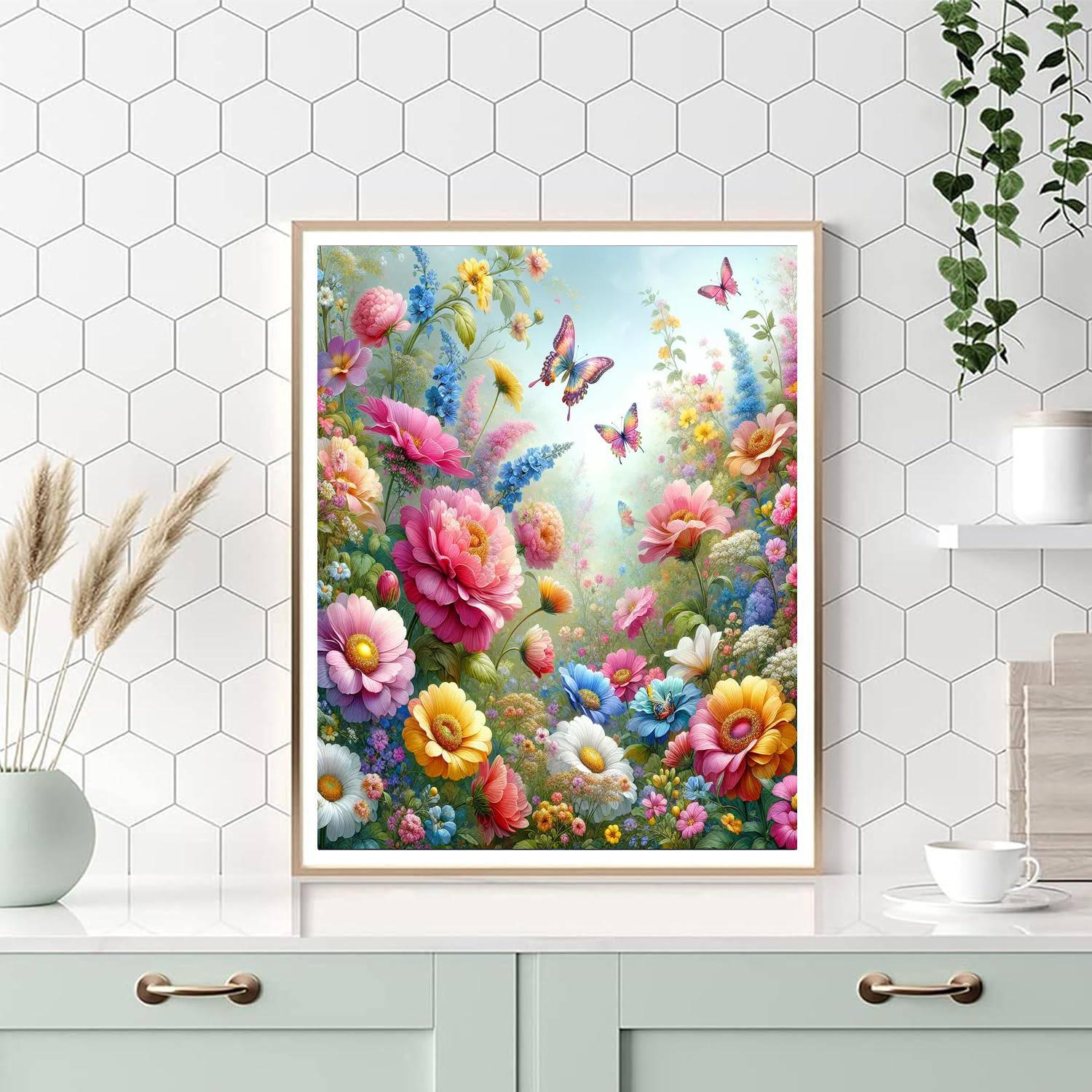Colorful Summer Garden Paint By Numbers Art