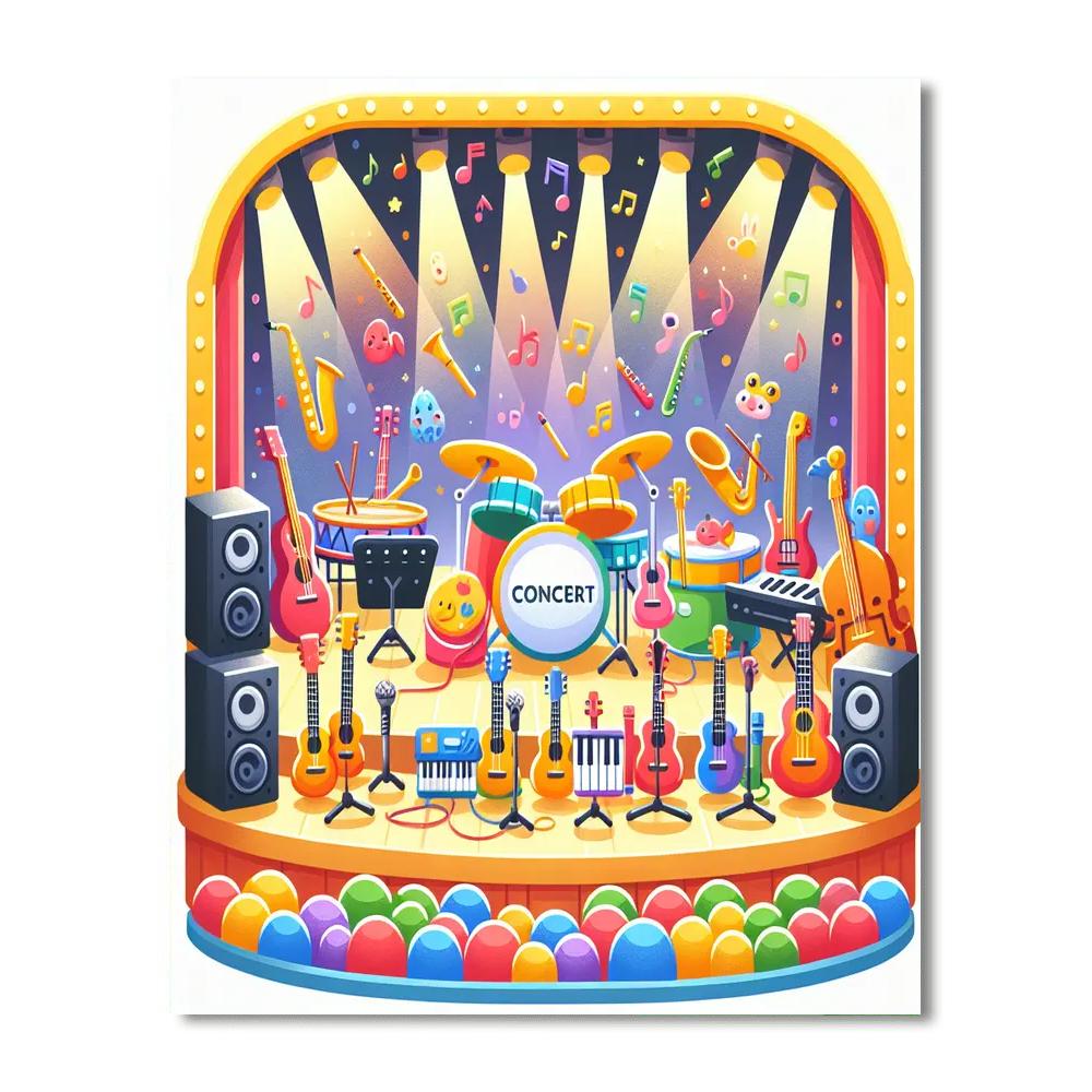 Musical Instruments Concert Paint By Number