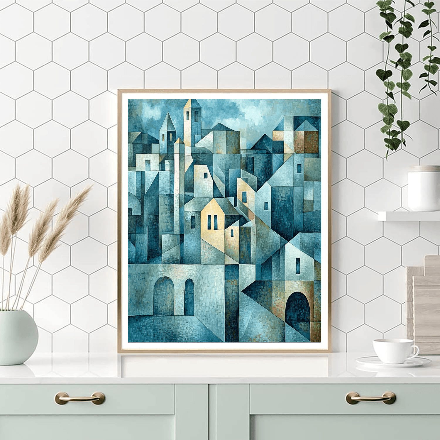 Georges Braque Inspired Cubist Urban Maze  Paint By Number