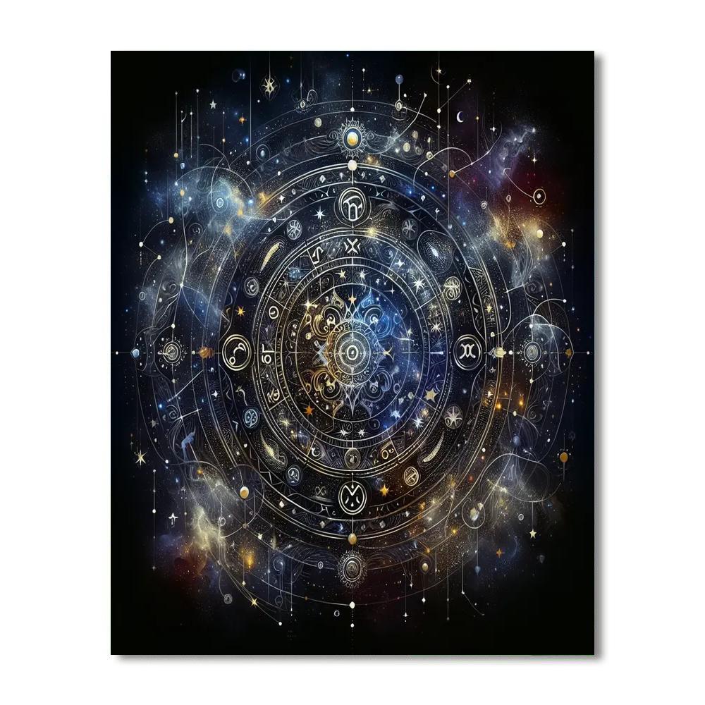 Celestial Zodiac Wonders Paint By Numbers Art