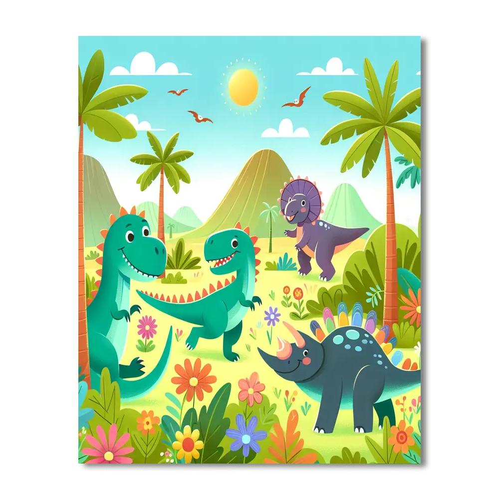 Dino Explorer's Paradise Paint By Numbers Kits