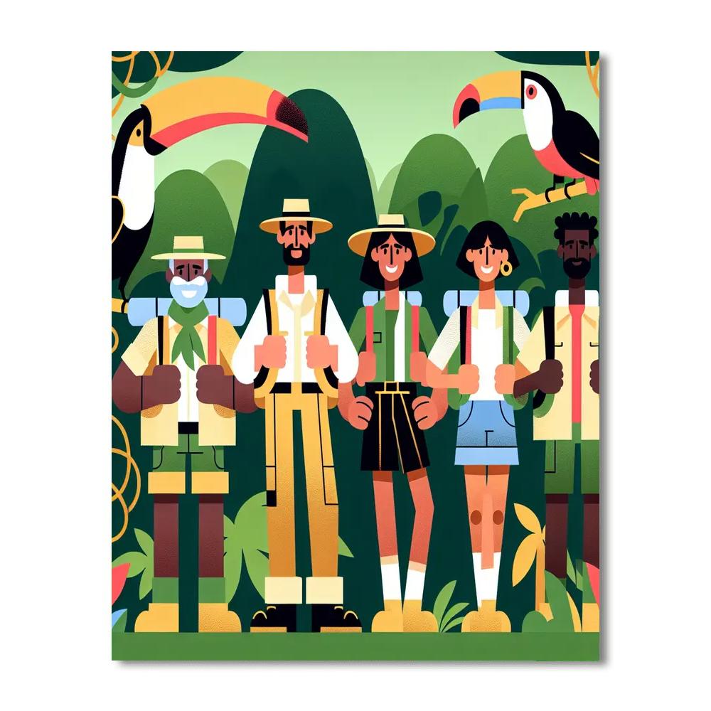 Explorer's Jungle Expedition DIY Paint By Numbers