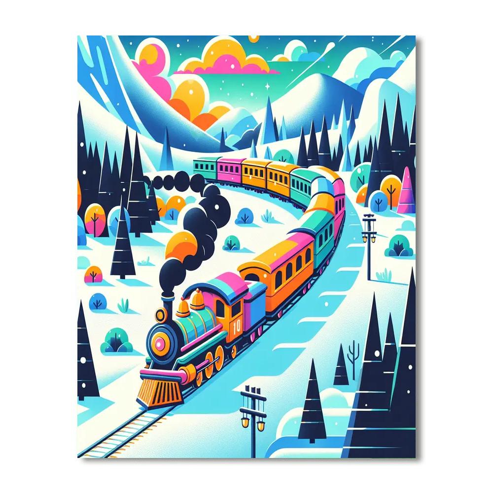 Polar Express Adventure DIY Paint By Numbers