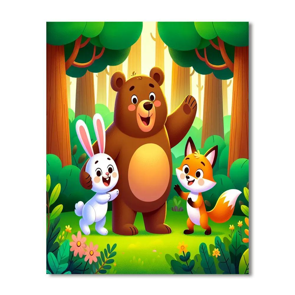 Adventure With Animal Pals Painting By Numbers Kit