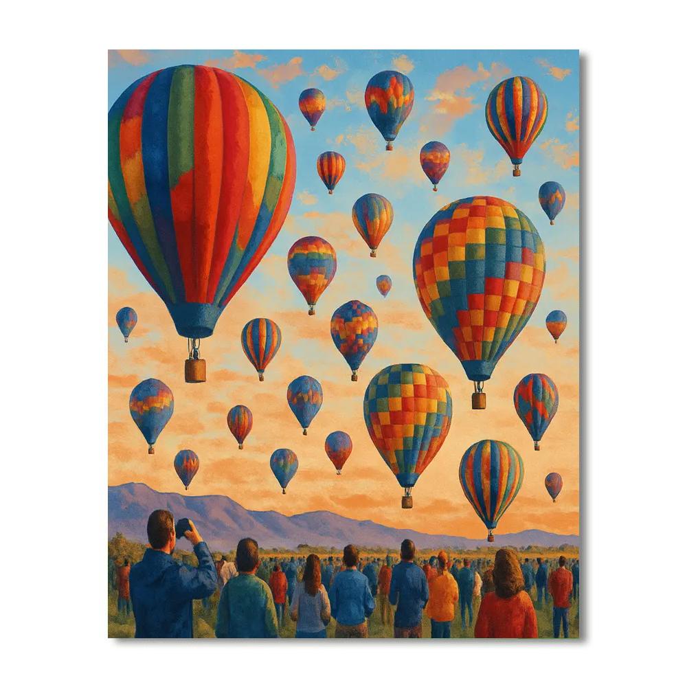 Hot Air Balloon Festival - Albuquerque, Usa Paint By Numbers Art