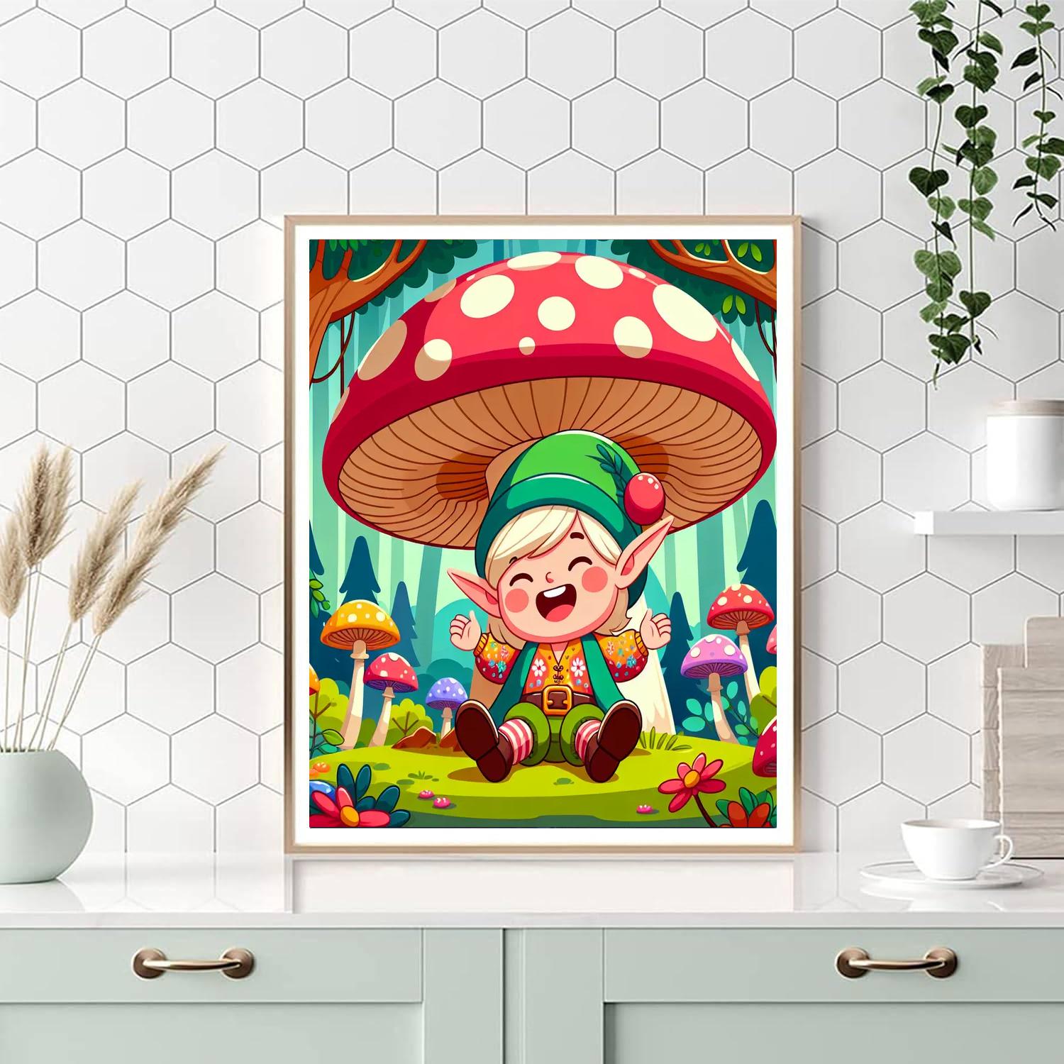 Forest Elf Hideaway Paint By Numbers