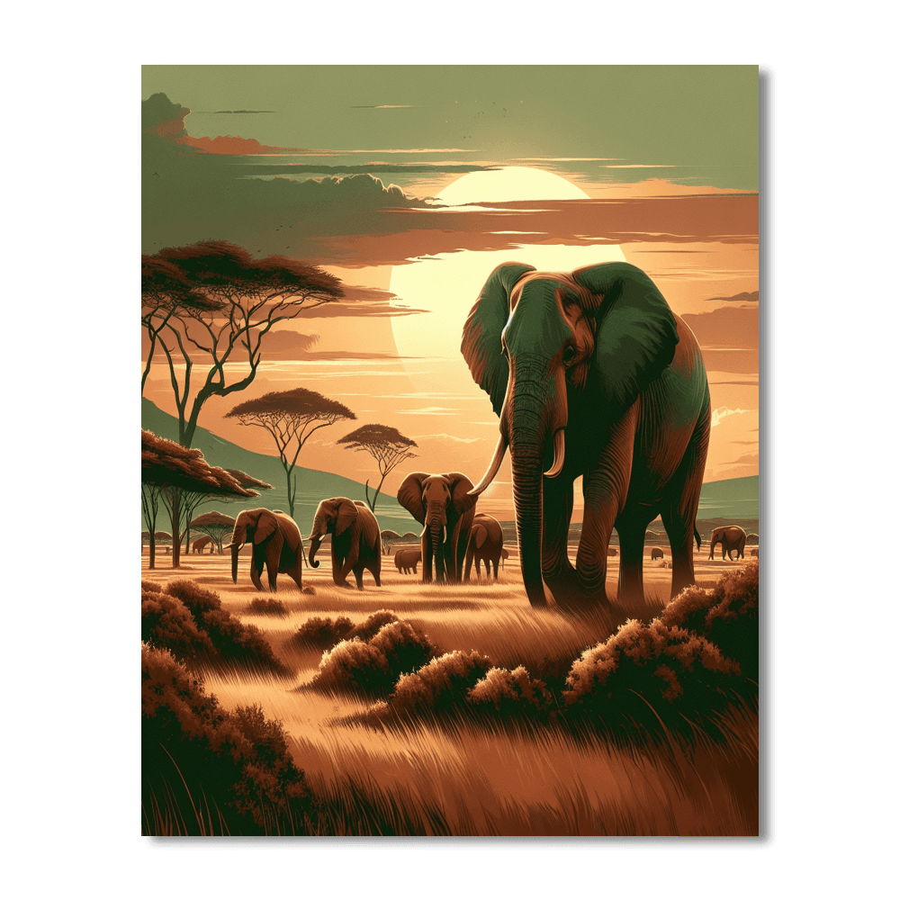 Elephant Elegance Paint By Numbers