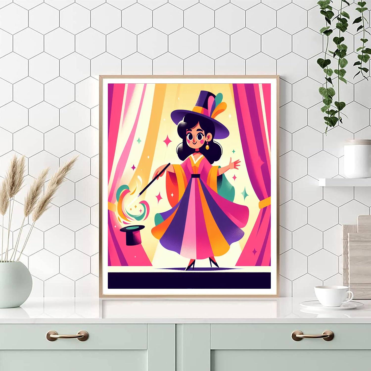 Magician's Enchanted Show DIY Paint By Numbers