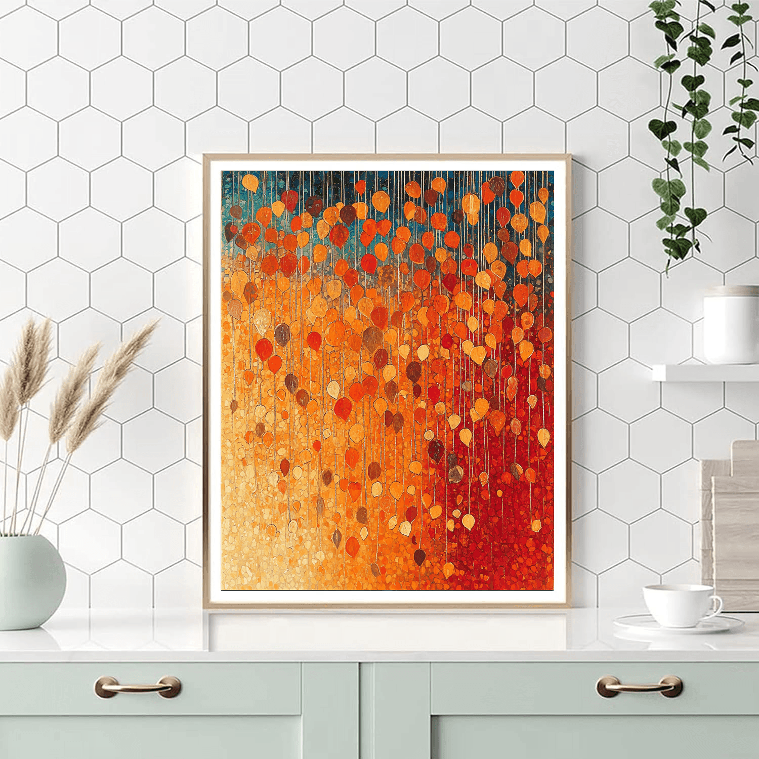 Gustav Klimt Inspired Dance Of The Leaves  Paint By Numbers Art