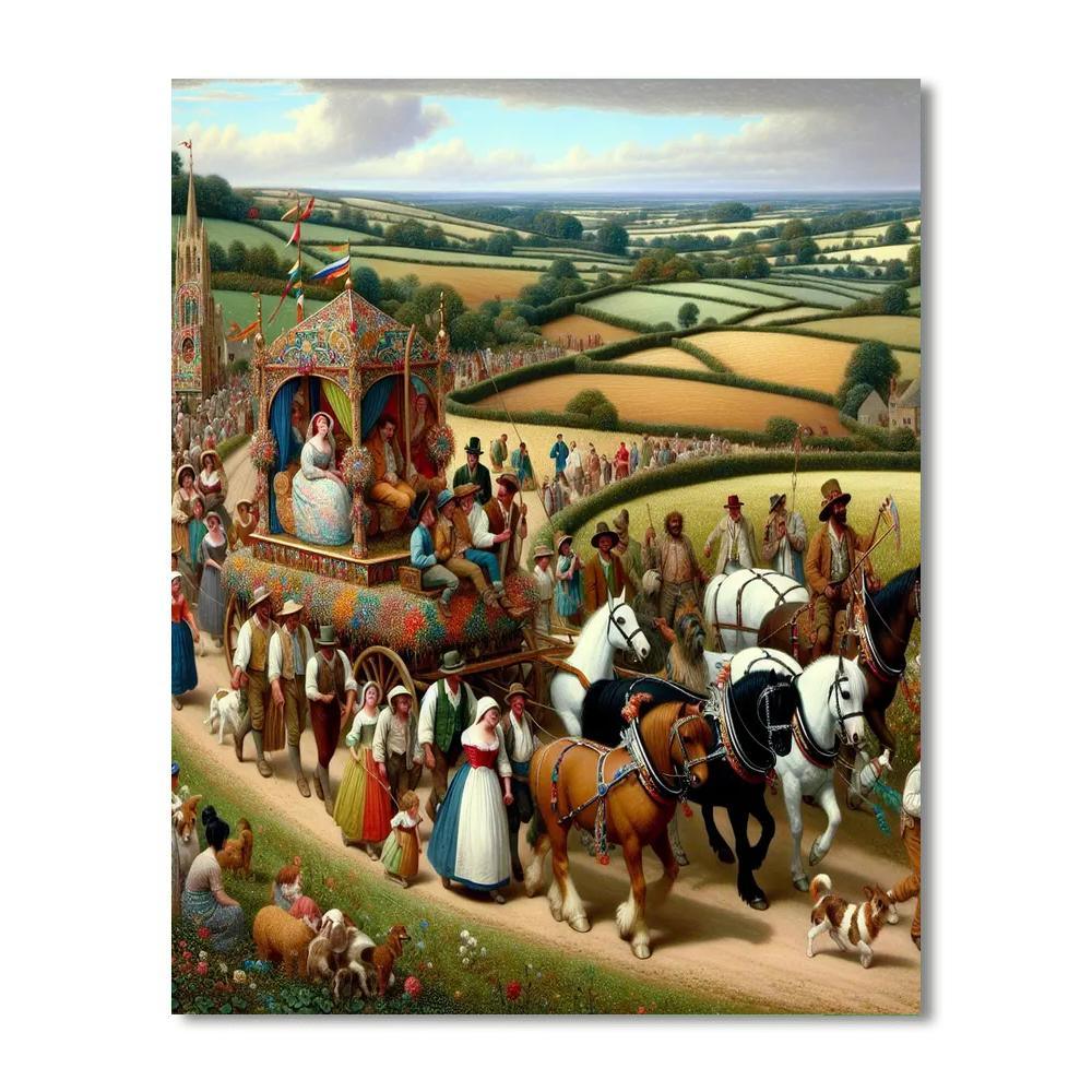 Charming Countryside Parade Number Painting