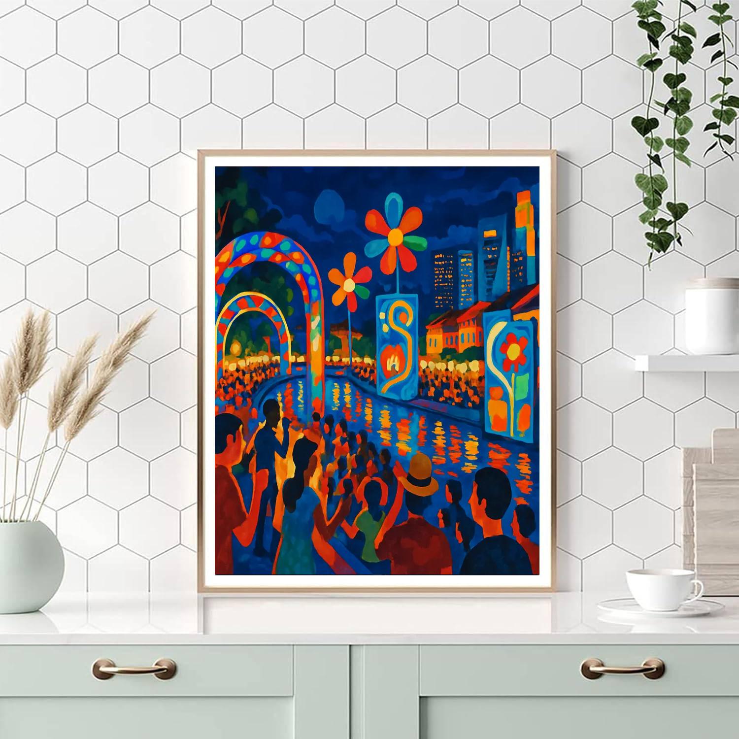 Singapore River Festival - Singapore Painting Number Kit