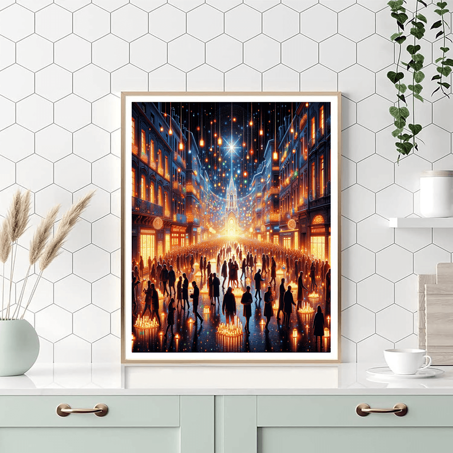 Festival Of Lights - Lyon, France Numbered Painting Kits