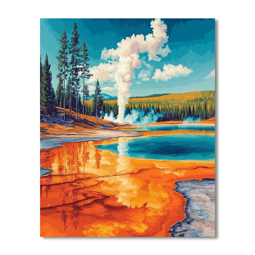 Wai-o-tapu Thermal Wonderland - Rotorua Number Painting