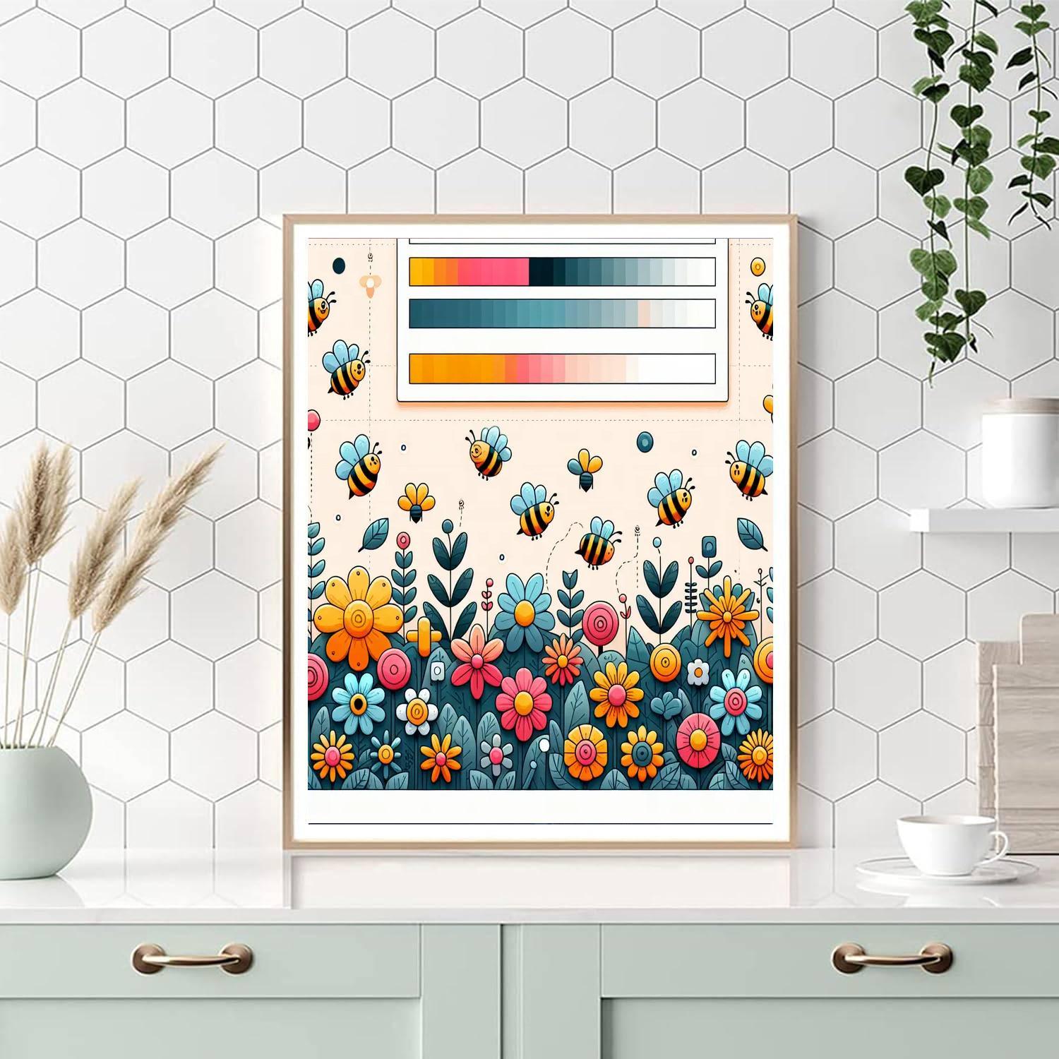 Busy Bee Bungalow Painting By Numbers Kit
