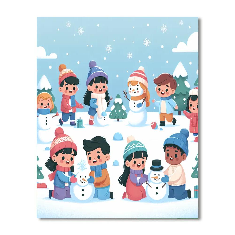 Happy Snow Day Paint By Numbers